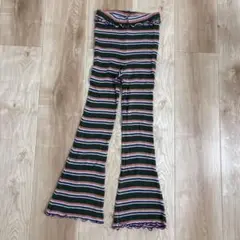 ワッフルメローフレアーパンツ　マーキーズ　ボーダー　140cm
