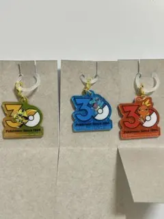 ゼラオラ　ワニノコ　アチャモ　ポケモン ポケチャーム 30周年 ロゴマスコット