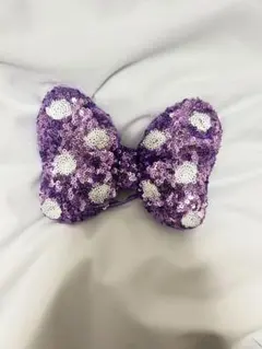 ディズニー ミニー リボン スパンコール ヘアゴム