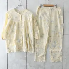 Wacoal 花柄パジャマ 上下セット 長袖 コットン ルームウェア　レーヨン