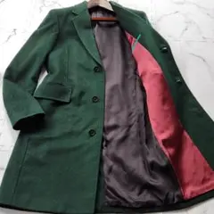 超美品✨ポールスミス チェスターコート 現行タグ 総カシミヤ グリーン