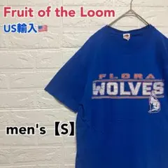 ●T533【US輸入】フルーツオブザルーム Tシャツ ブルー系 men's【S】