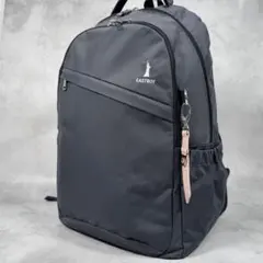 ✨美品✨イーストボーイ 通学リュック チャコールグレー×ピンク 2ルーム 大容量