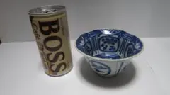 美品 古伊万里 色絵素地 窓枠 花頭窓 時代物 染付 蕎麦猪口 蛇目高台