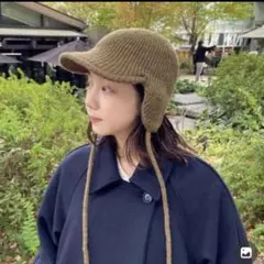 nugu knit cap フライトキャップ ニット帽 耳あて 帽子