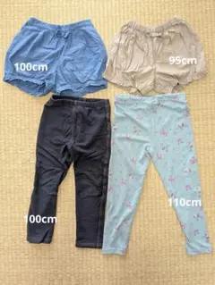 ボトムス4点セット（レギンス・ショートパンツ）