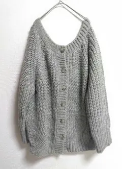 ガリャルダガランテ　2WAY片畦編みニット　グレー