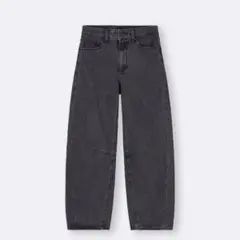 みるくさま　GU バレルレッグジーンズ ダークグレー