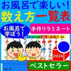 数え方 ポスター お風呂で楽しい！数え方一覧表 ものの数え方一覧表 計算ドリルのサムネイル