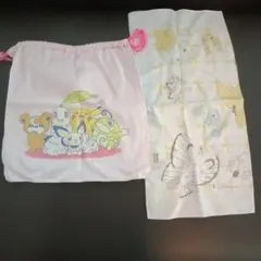 ポケモン キャラクター巾着バッグ、ナフキンセット