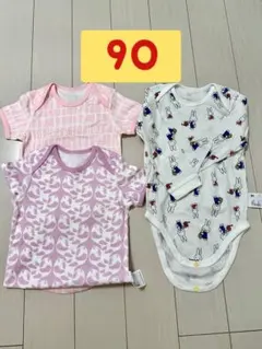 UNIQLO BABY 長袖　半袖　肌着　ロンパース 90ミッフィー パンダ