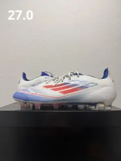 adidas F50 紐なしサッカーシューズ ホワイト/レッド/ブルー 27.0