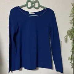 earth music&ecology ブルー M 長袖Tシャツ