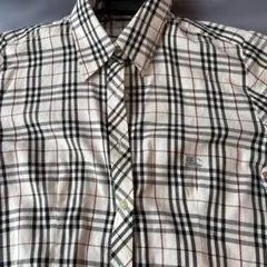 古着 バーバリー プローサム刺繍ロゴ モノトーン ノバチェックシャツ 黒 XL 古着 バーバリー プローサム刺繍ロゴ モノトーン ノバチェック