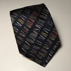 【銀座田屋】紺・ネイビー系 ネクタイ柄 ストライプ柄物 シルクネクタイ