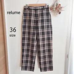 女士 格紋 休閒褲 36 ⑧