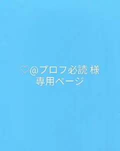 ♡@プロフ必読 様専用ページ