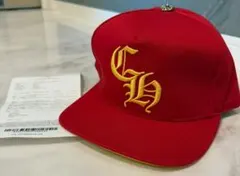 新品 希少クロムハーツ ロゴ ベースボールキャップ トラッカーキャップ レッド