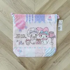 新品未使用 Sanrio サンリオ マイメロディ マチあり巾着 Lサイズ