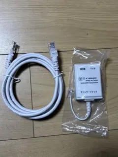 LANケーブルとモジュラージャックセット