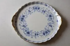 NARUMI BONE CHINA オーバルプレート持ち手付き 花柄 金彩 大皿 - メルカリ