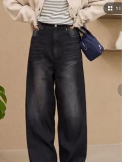 ハイウエストストレートデニム