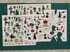 日本ヴォーグ社磁器用転写紙　ハロウィン柄　3枚