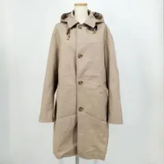 Z1【フード着脱式】タケオキクチ ステンカラー コート 3 アウター ベージュ