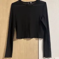 H&M シースルー トップス インナー ブラック