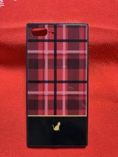 赤いチェック柄のiPhone7plus/iPhone8plusケース