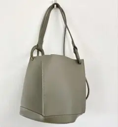 美品◆Hashibami（ハシバミ） 2WAYショルダーバッグ　斜めがけ　カーキ