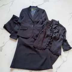 極美品 東京ソワール 4点セット ブラック フォーマル スーツ M 高級礼服