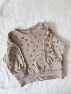 花柄ベージュトレーナー 90㎝