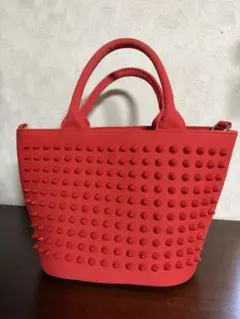 DIAVEL スタッズトートバッグ　赤