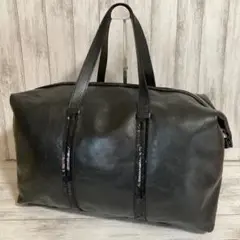 ヴァネッサブリューノ　ボストンバッグ トートバッグ　黒　レザー