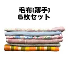 中古 毛布 6枚 薄手 梱包用 緩衝材 引越し 多目的 あて布 養生 ウエス
