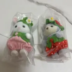 いちごのナーサリールーム　しろうさぎ ハスキーの赤ちゃん 2体