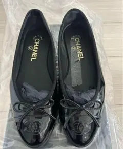 CHANEL シャネル　パンプス　フラットシューズ　ココマーク　コルク　カメリア CHANEL シャネル パンプス フラットシューズ ココマーク コルク