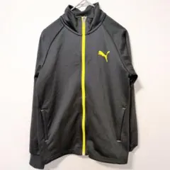 ※PUMA プーマ ジャージ 上 140 ブラック×イエロー バックプリント