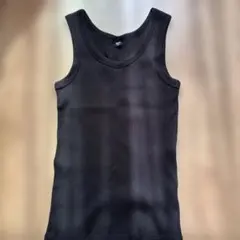 UNIQLO リブタンクトップ　ブラック M
