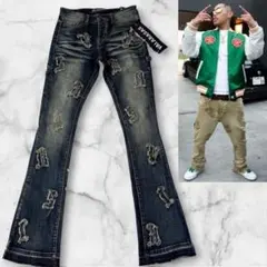 【eyden着用】極美品 VALABASAS LOOMIS 刺繍 スタックフレア