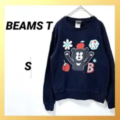 BEAMS T ビームス トレーナー ワンダーベアー ネイビー 紺 S プリント