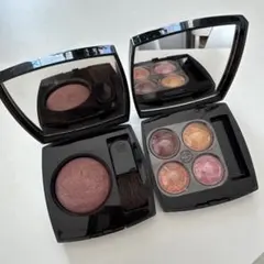 CHANELアイシャドウパレット 4色 ブラシ付きとチーク