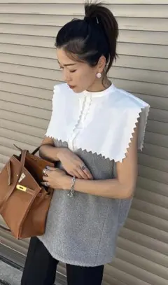 リンカブル LINKABLE ハート刺繍 ノースリーブシャツ - メルカリ