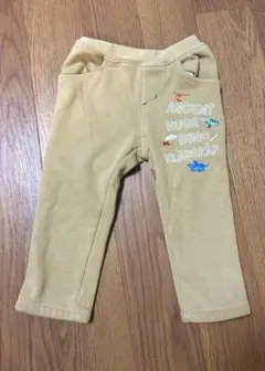 klädskap 恐竜刺繍 ベージュパンツ 90