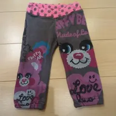 グラグラ パンツ 長ズボン くま 総柄 ブラウン