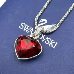 Swarovski スワロフスキー ネックレス ハート クリスタル 大ぶり 赤のサムネイル