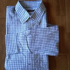メンズARAMIS 青と白のチェック柄シャツ　 Lのサムネイル