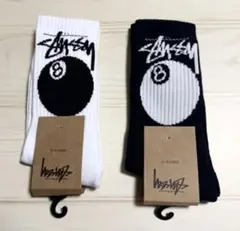 二足セット stussy ステューシー 8ボール ソックス 靴下 メンズ