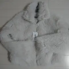 可愛い‼️新品タグ付❤PALEMO STOREシャギーファーブルゾンアイボリーM